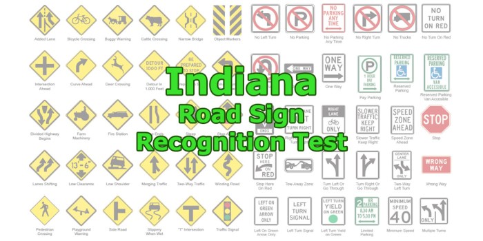 Indiana permit practice test signs