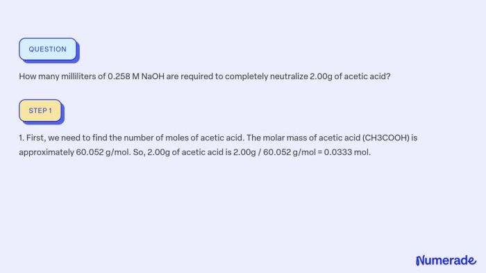 Nahco3 hcl react required mixture